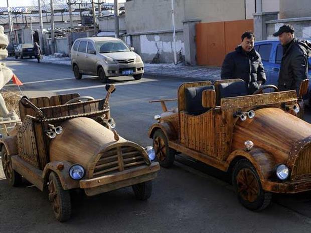 خودروی چوبی-برقی، محصولی از چین!